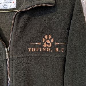 "Tofino, B.C." full zip fleece sweater